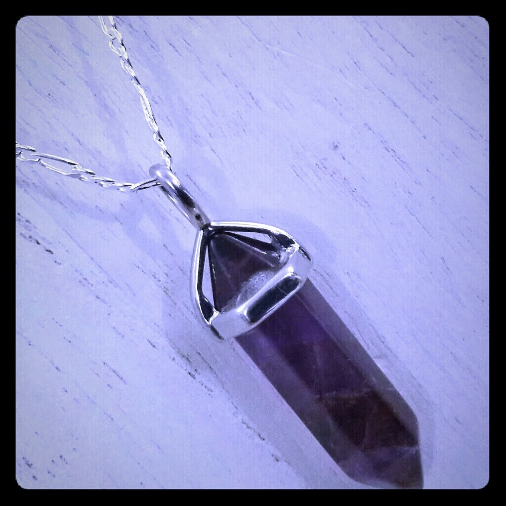 Amethyst & silver Necklace 5⭐️‼️